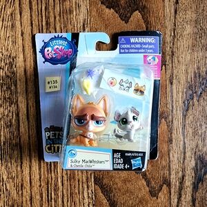 Littlest Pet Shop Pets In The City Sulky MacWhiskers Chenille Chilla New In Box